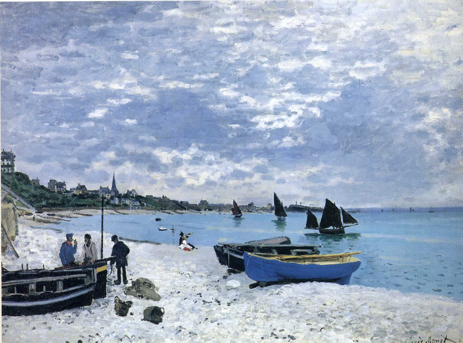 The Beach at Sainte-Adresse 1867